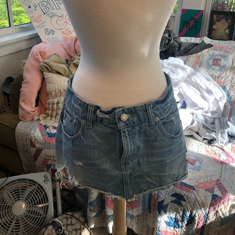 Jean mini skirt